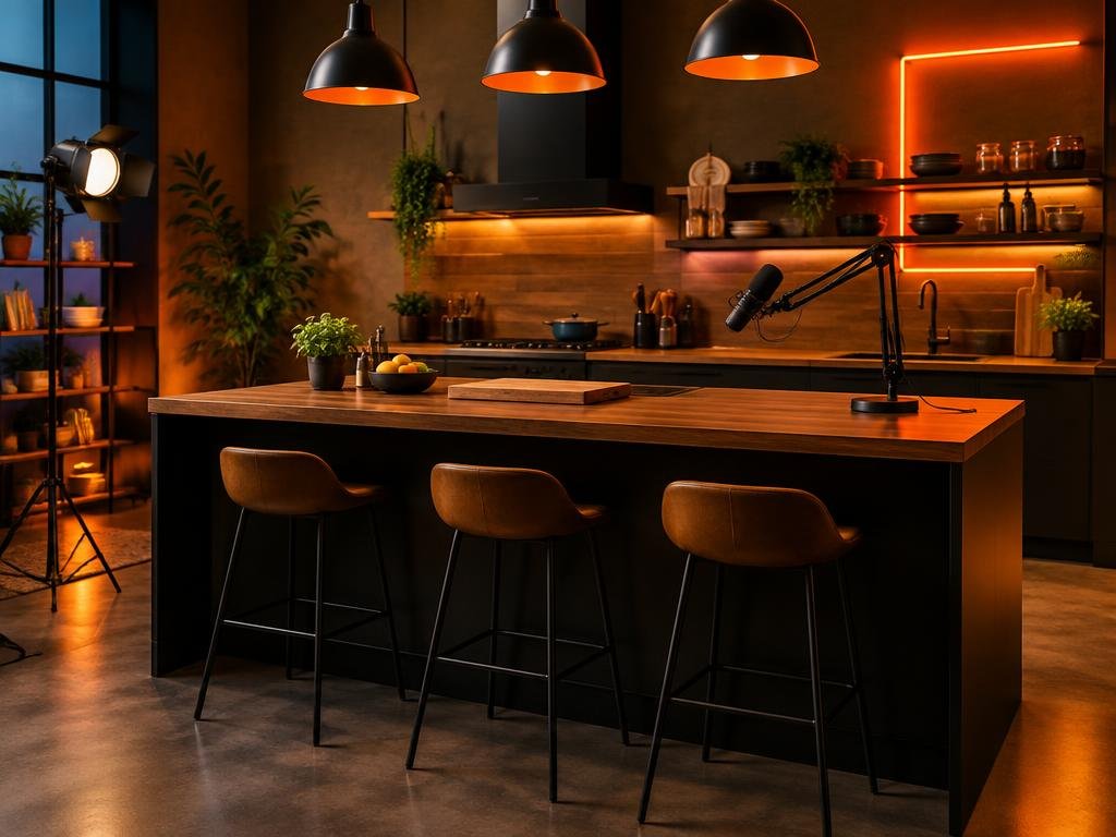 Kitchen Look recording set coming soon at The Pod Media Factory podcast studio in Bali