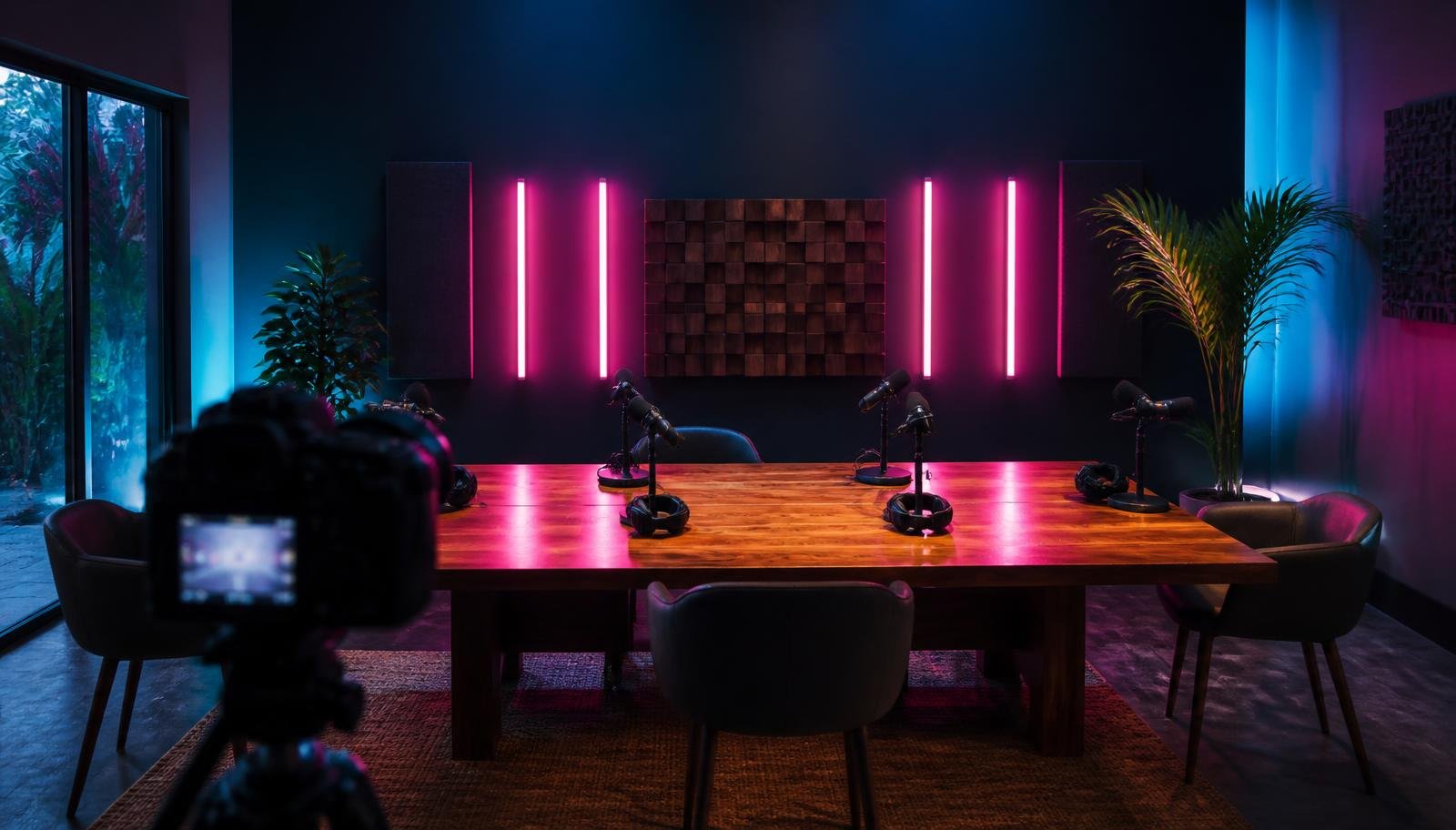 Club Lounge Look at The Pod Media Factory podcast studio in Bali